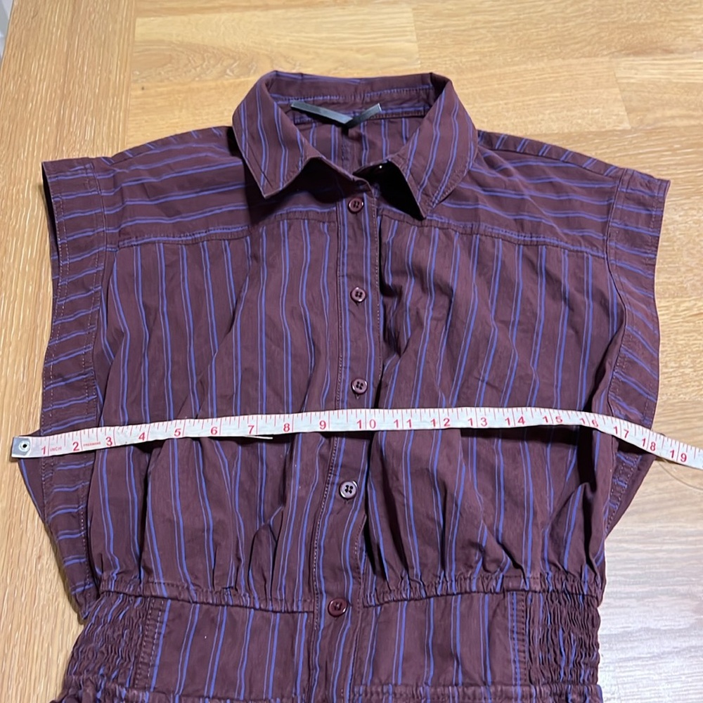 Anthropologie stripped shirted Parachute jumpsuit size MT Used - Picture 13 of 16